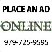 Call 979-234-5521 today to place your ad!